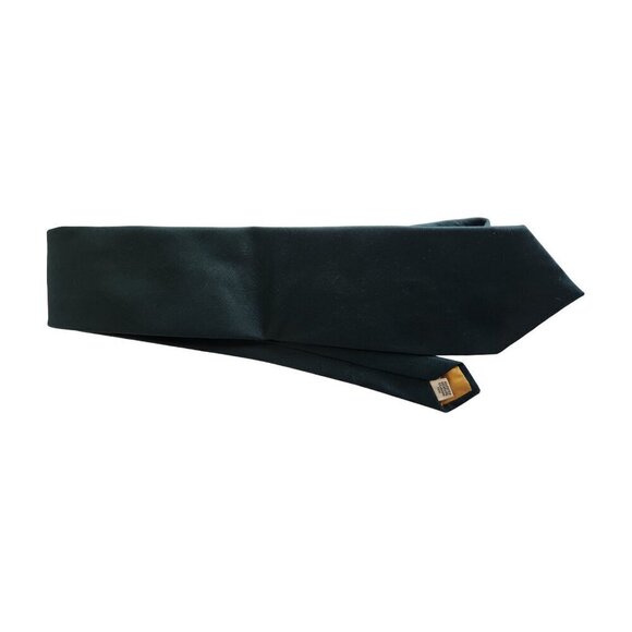 Dark Green Polyester Textured Men's Tie RN 16861 Union Made, ACWA #108 - Picture 10 of 10